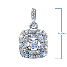 Подвеска из белого золота c бриллиантами