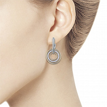 Серьги из белого золота с бриллиантами (изготовление)