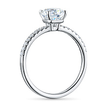 Кольцо из белого золота c бриллиантами выращенными