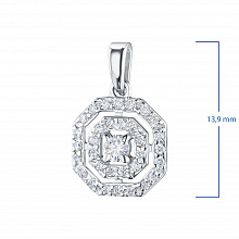 Подвеска из белого золота с бриллиантами (изготовление)