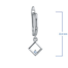 Серьги из серебра с бриллиантом