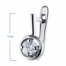 Серьги из белого золота с бриллиантом (изготовление)