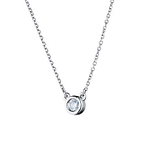 Колье из белого золота с бриллиантом (изготовление)