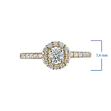 Кольцо из желтого золота c бриллиантами