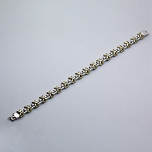 Браслет из комбинированного золота с бриллиантами (изготовление)