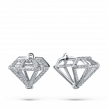 Серьги из белого золота с бриллиантами (изготовление)