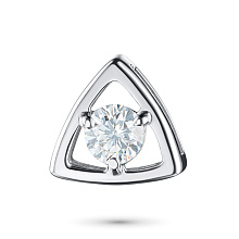 Классическая подвеска из белого золота с бриллиантом