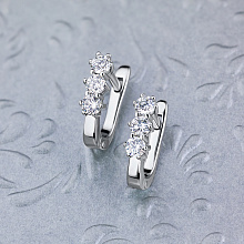 Серьги из белого золота с бриллиантами (изготовление)