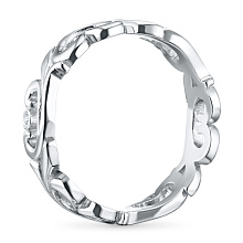 Классическое кольцо из серебра с бриллиантами