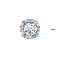 Пусеты из белого золота (изготовление) с бриллиантом