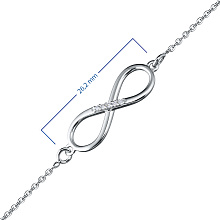 Браслет из серебра c бриллиантами