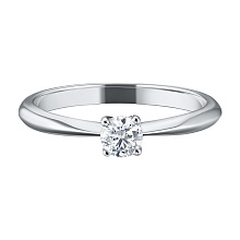 Помолвочное кольцо из белого золота с бриллиантом