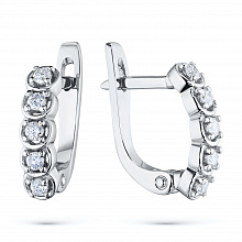 Серьги из белого золота с бриллиантами (изготовление)