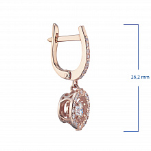 Серьги из красного золота с бриллиантами (изготовление)