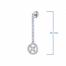 Пусеты из белого золота с бриллиантом (изготовление)