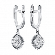 Серьги из белого золота с бриллиантами (изготовление)