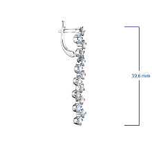 Серьги из белого золота c бриллиантами