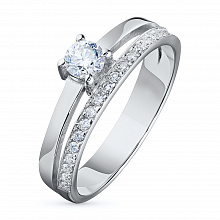 Кольцо из белого золота с бриллиантами (изготовление)