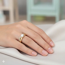 Кольцо из желтого золота c бриллиантами выращенными