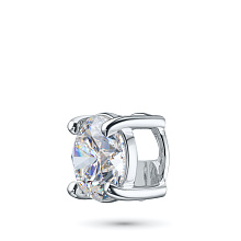 Подвеска из белого золота с бриллиантом выращенным