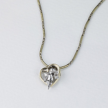 Подвеска из комбинированного золота с бриллиантом