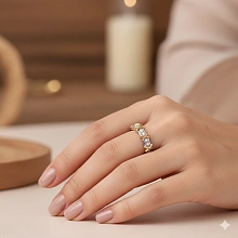 Кольцо из комбинированного золота c бриллиантами