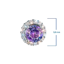 Пусеты из белого золота с танзанитами и бриллиантами