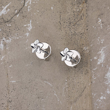 Пусеты из серебра (изготовление) с бриллиантами