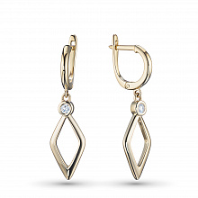 Серьги из желтого золота с бриллиантами (изготовление)