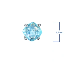 Пусеты из серебра с топазами