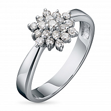 Кольцо из белого золота с бриллиантами (изготовление)