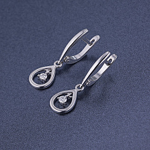 Серьги из серебра с бриллиантами