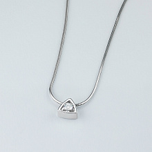 Классическая подвеска из белого золота с бриллиантом