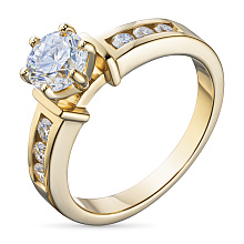 Кольцо из желтого золота c бриллиантами