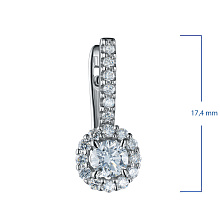 Серьги из белого золота c бриллиантами