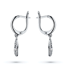 Серьги из белого золота с бриллиантами (изготовление)