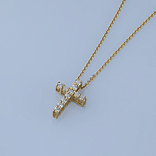 Подвеска из желтого золота (изготовление) с бриллиантами