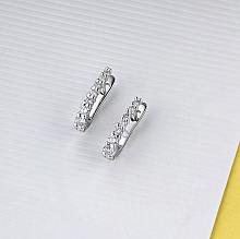 Серьги из белого золота с бриллиантами (изготовление)