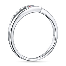 Классическое кольцо из серебра с бриллиантом