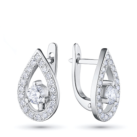 Серьги из белого золота