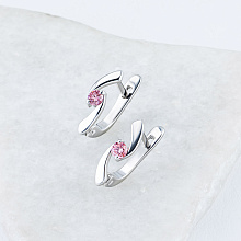 Серьги из серебра с бриллиантом