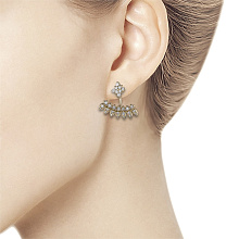 Пусеты из желтого золота с бриллиантами