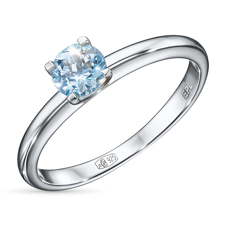 Кольцо из серебра с топазом