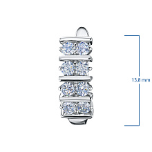 Серьги из белого золота c бриллиантами