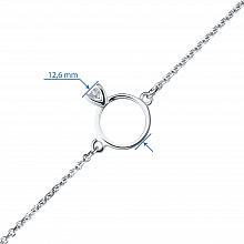 Браслет из белого золота с бриллиантом (изготовление)