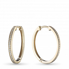 Серьги из желтого золота с бриллиантами (изготовление)