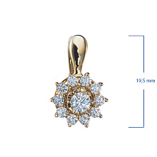 Серьги из желтого золота (изготовление) с бриллиантом