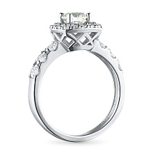 Кольцо из белого золота с бриллиантами