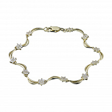 Браслет из желтого золота с бриллиантом (изготовление)