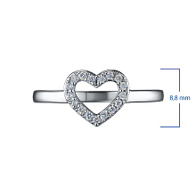 Кольцо из серебра c бриллиантами